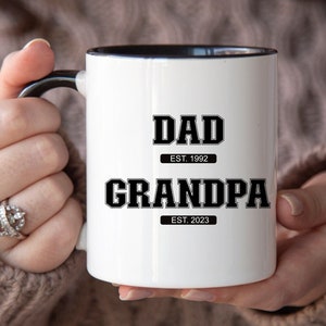 Personalized Dad to Grandpa Mug: Pregnancy Announcement, Baby Reveal