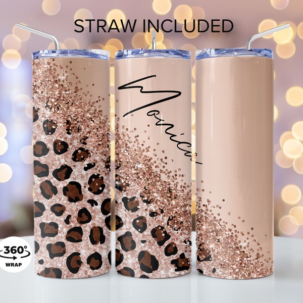 Afro Leopard Skin Pattern Tumbler With Handle Version 01 LT9 main image 0