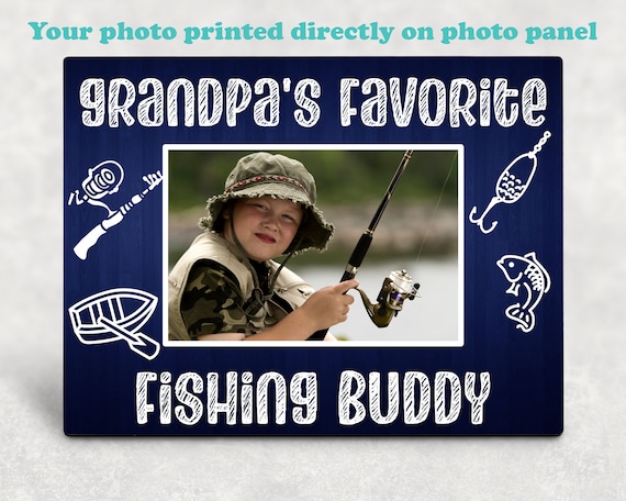 Grandpa's Favorite Fishing Buddy, Personalized 5x7 Photo Board