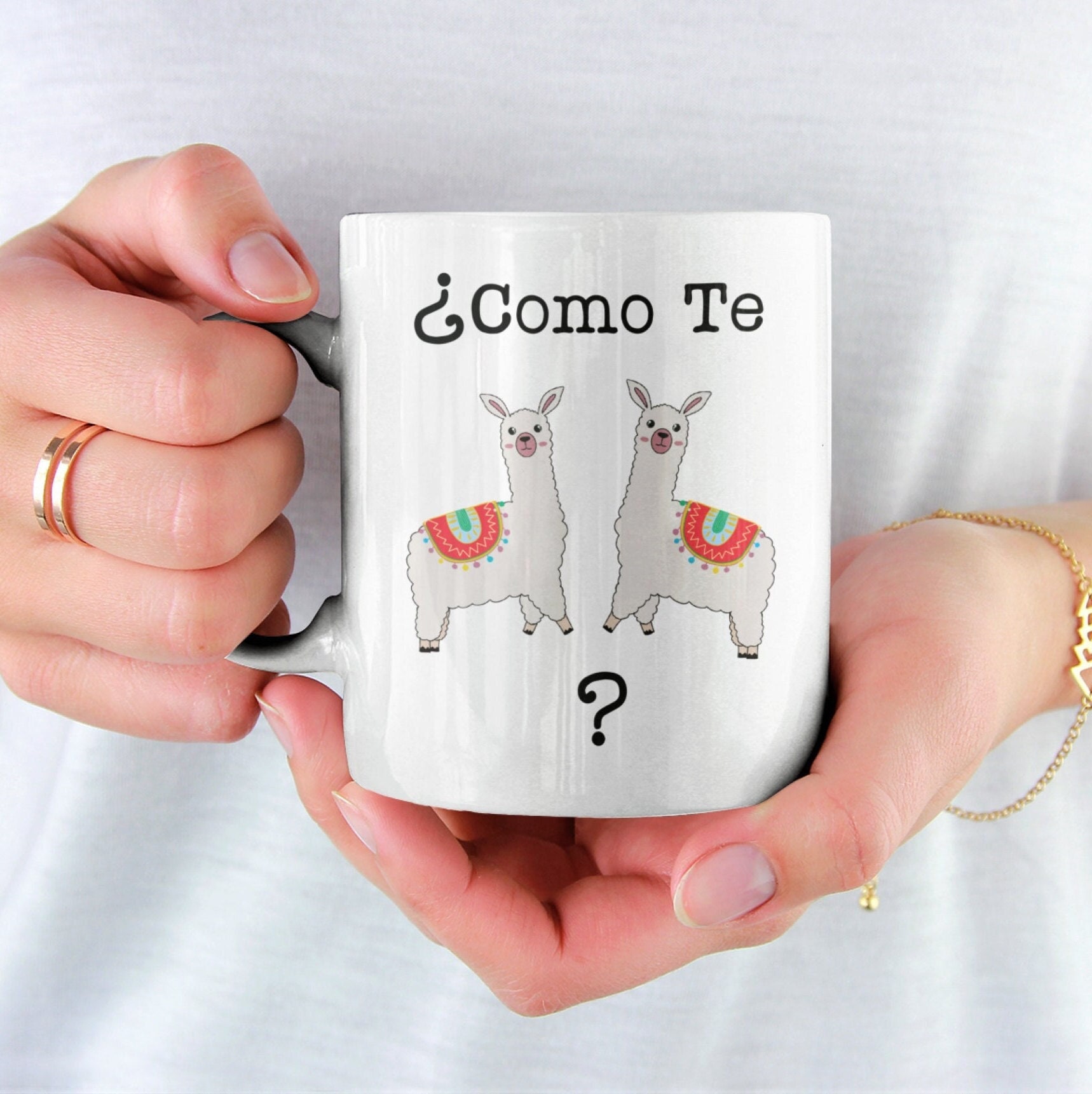 Spanish Teacher Gift Dímelo en Español with Funny Llama Travel Mug by  trndsttr