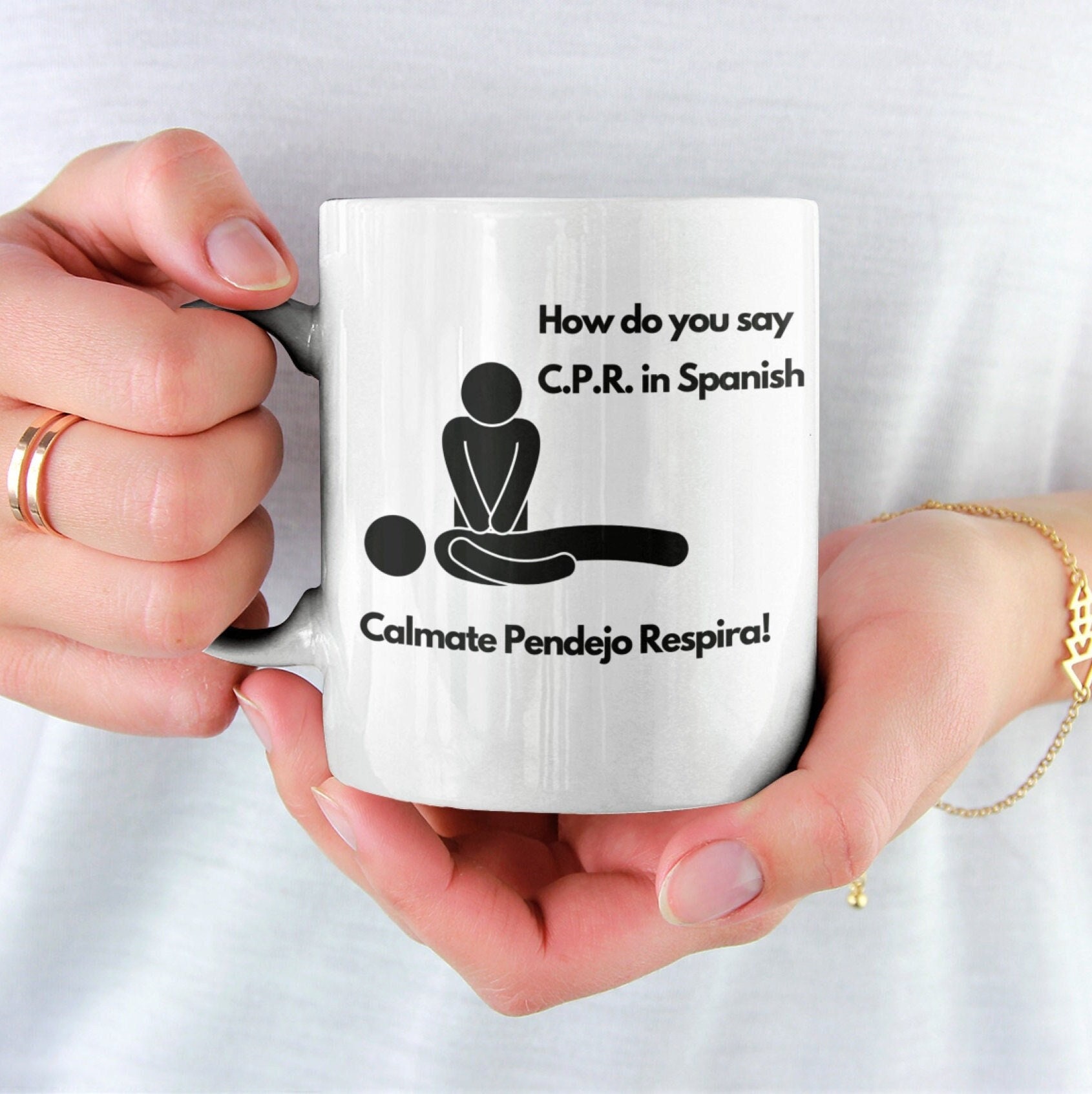 How Do You Say CPR in Spanish Calmate Pendejo Respira Regalo Etsy