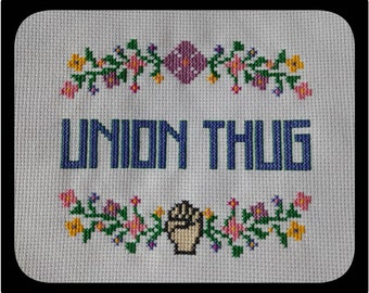 Beginner Cross Stitch - Union Thug - Pro-Labor Cross Stitch Pattern