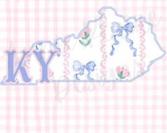 Kentucky Coquette PNG, coquette png, state shirt png, kentucky, coquette state, grandmillenial