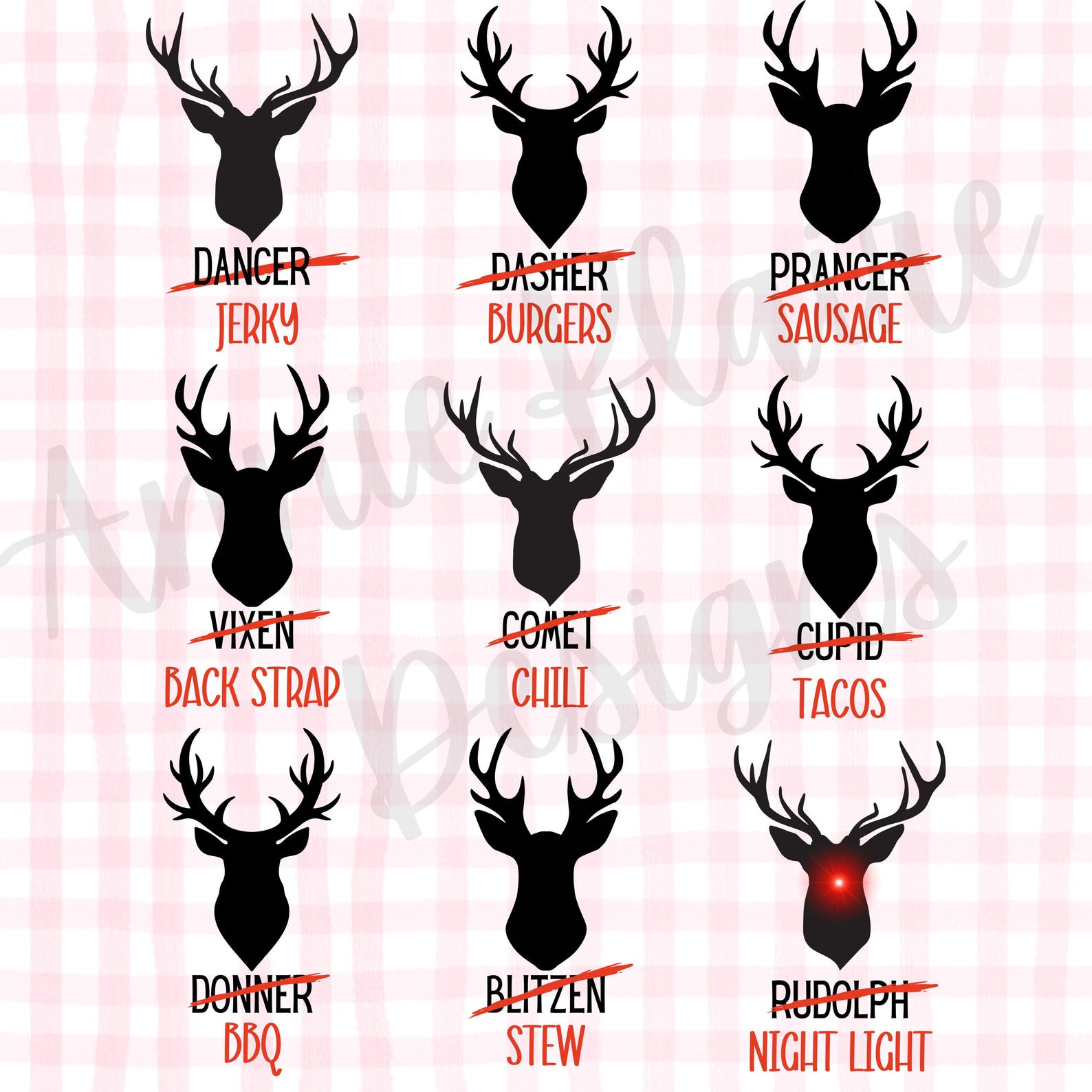 Christmas Deer Hunting PNG - Etsy