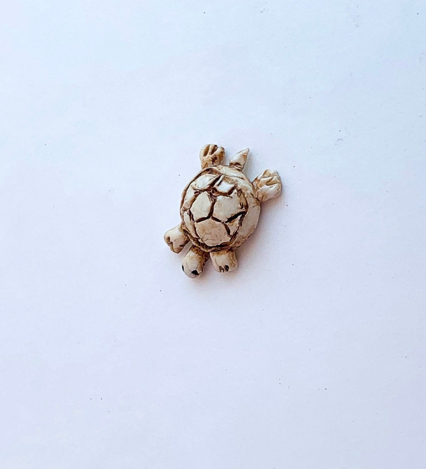Miniature Clay Tortoise, Miniature Clay Turtle, Fairy Garden Accessory, Tiny creature for terrarium, Plant Buddy, Garden Art