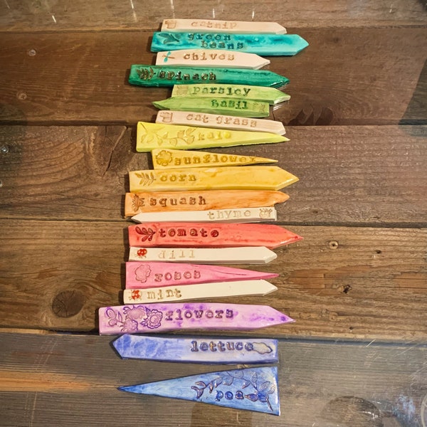 Ceramic Garden Markers - Etsy