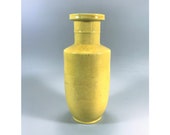 Antique Chinese Lemon-Yellow Glaze Incised 39 Flower 39 Rouleau Vase