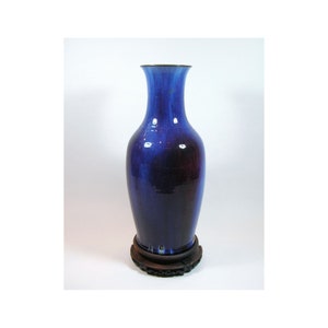 Magnificent Large Antique Chinese Flambe-Glazed Porcelain Vase