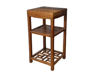 Ming-Style Chinese All-Square-Corner Teastand/Nightstand