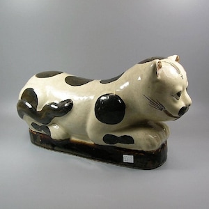 Almofada de cerâmica antiga chinesa Cizhou Ware 'Gato'