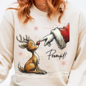 Prompt Reindeer ABA Sweatshirt, BCBA Gift, RBT Christmas Gift, Behavior Analyst Shirt, Therapist Holiday Crewneck, Christmas Tree Ornament