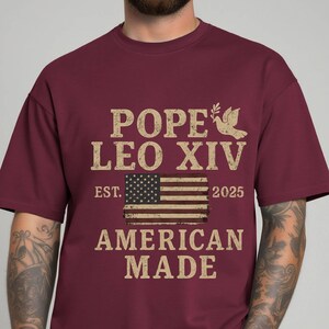 New Pope 2025 Shirt, Pope Leo XIV Tee, Robert Prevost Shirt, Papa Leo XIV, Catholic Hoodie, Historic Papal Election Shirt