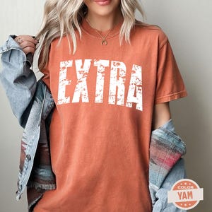 EXTRA Comfort Colors T-Shirt for Women | Bold Oversized Grunge Tee | Soft Cotton Gift, comfortable colors shirt