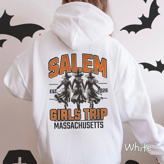 Salem Girls Trip 2026 Hoodie, Witchy Group Vacation Sweatshirt, Halloween Travel Shirt, Bachelorette Trip Gift, Massachusetts Hoodie
