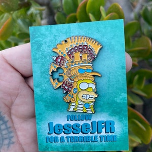 MayanHomer enamel pin from oil painting by JesseJFR