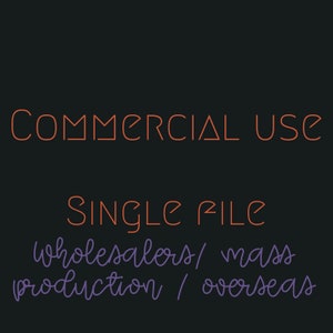 Commercial use- extended use license single file