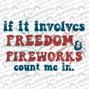 Fireworks & freedom PNG