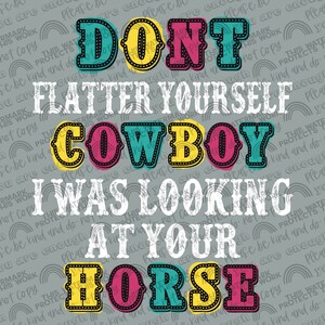 Don’t flatter yourself cowboy I was looking at your horse PNG