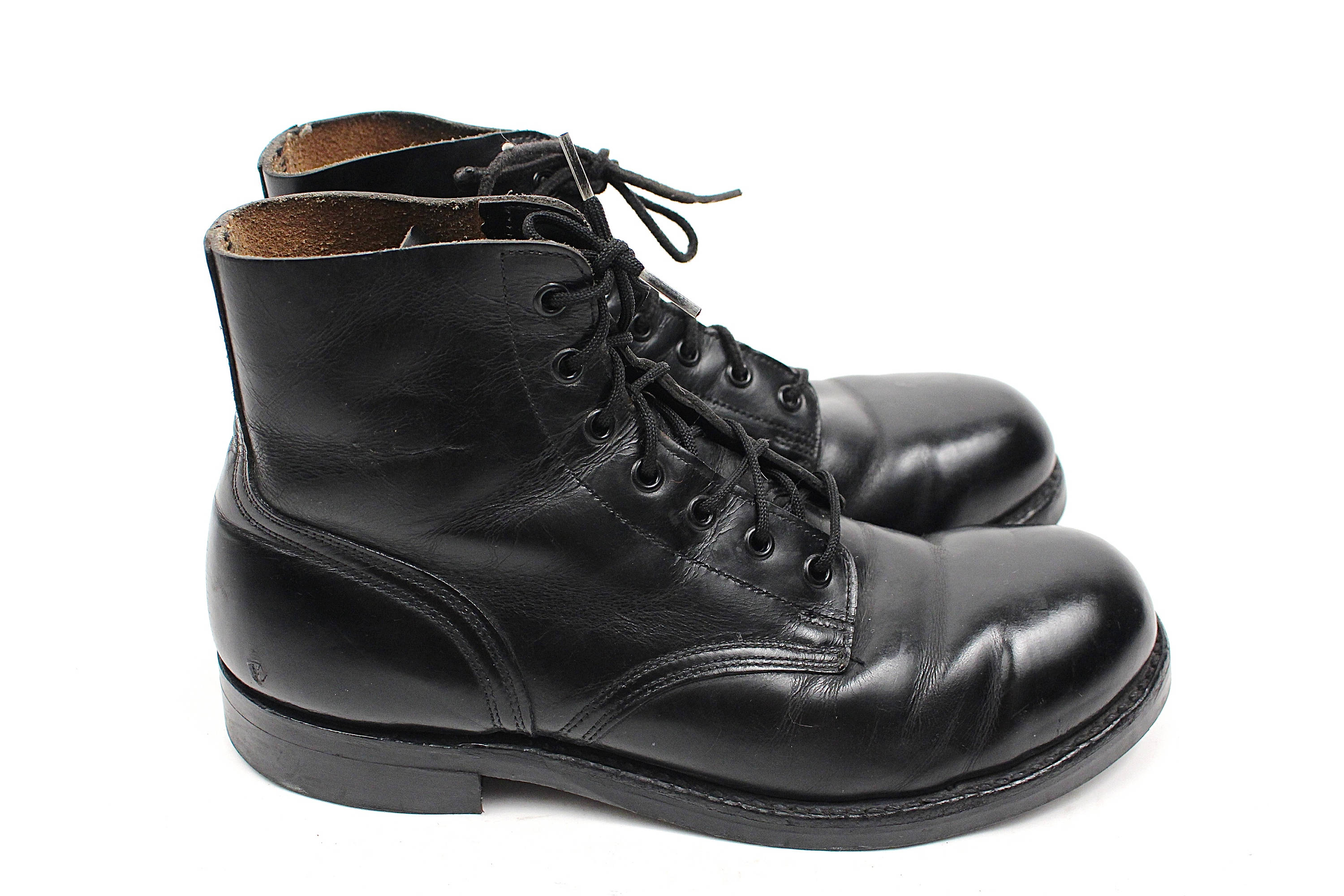 Vintage Biltrite Army Boots 1987 Black Leather Combat Boot 80s 90s Grunge Punk Steel Toe Canadian Regiment Army Boot Size 9 US Mens Etsy