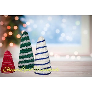 Crochet Christmas tree pattern, crochet Christmas decor, PDF file