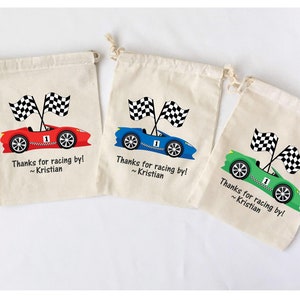 Race Car Favor Bags Racing Car Party Favors Racer Favors - SET OF 5 BAGS