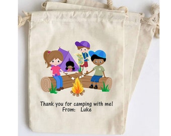 Happy Camper Favor Bags: S'mores Camping Party, Set of 5