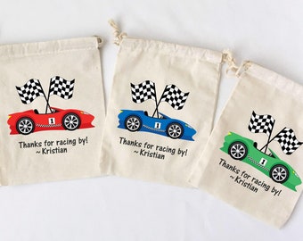 Race Car Favor Bags Racing Car Party Favors Racer Favors - SET OF 5 BAGS