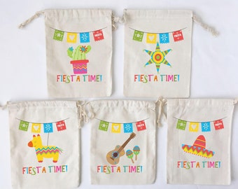 Fiesta Party Favor Bags: Cinco de Mayo, Set of 5