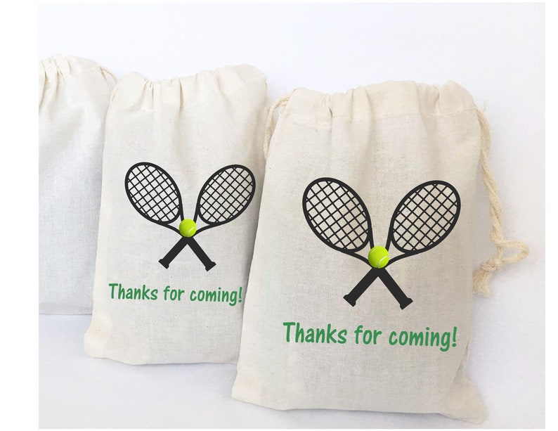 Tennis Favor Bags Sports Party Favors Personalized Goodie Bags Etsy