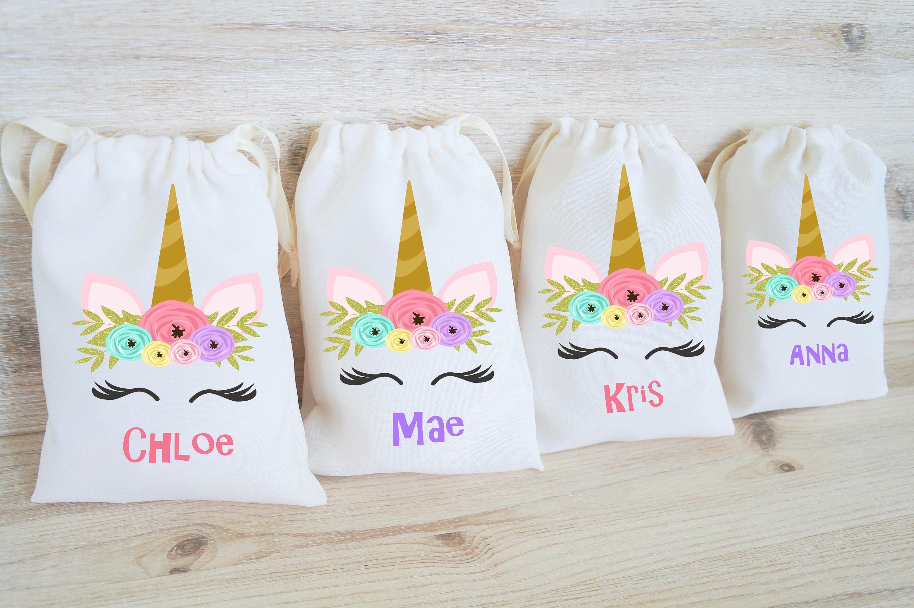 Unicorn Favor Bags Unicorn Party Favors Personalized Party Etsy