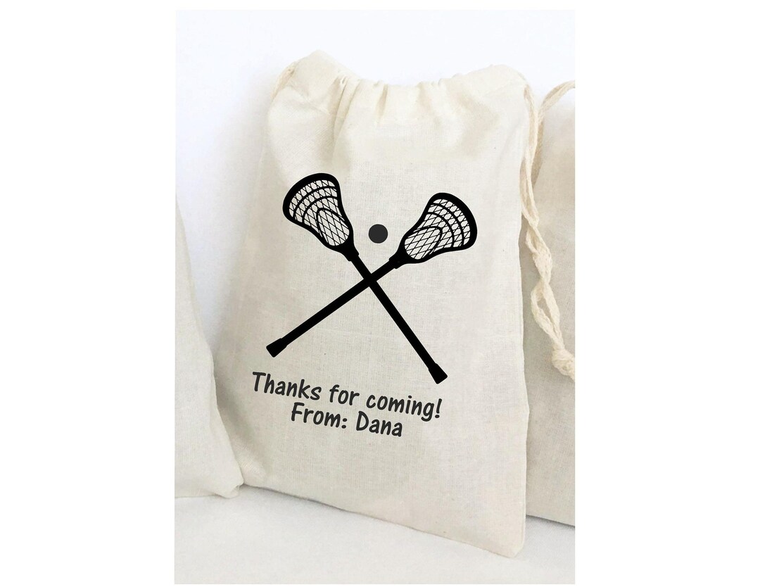 Lacrosse Favor Bags Sports Party Favors Lacrosse Favors SET OF 5 BAGS