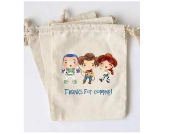 Cowboy & Space Ranger Favor Bags: Personalized Kids Birthday Party (Set of 5)