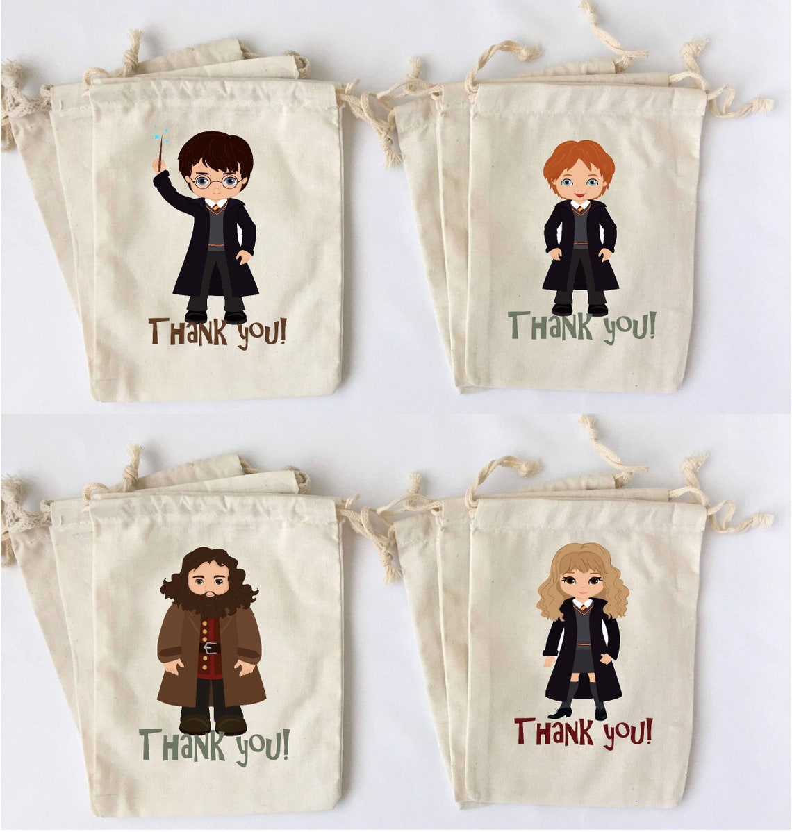Harry Potter Favor Bags Wizard Party Favors Personalized Party Etsy