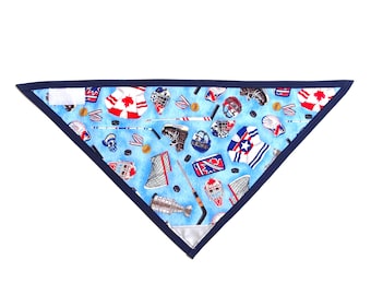 Hockey Dog Bandana: Reflective VELCRO® Brand fastener Pet Scarf
