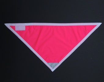 NEON PINK (Nylon) Dog Bandana - VELCRO® Brand Fastener