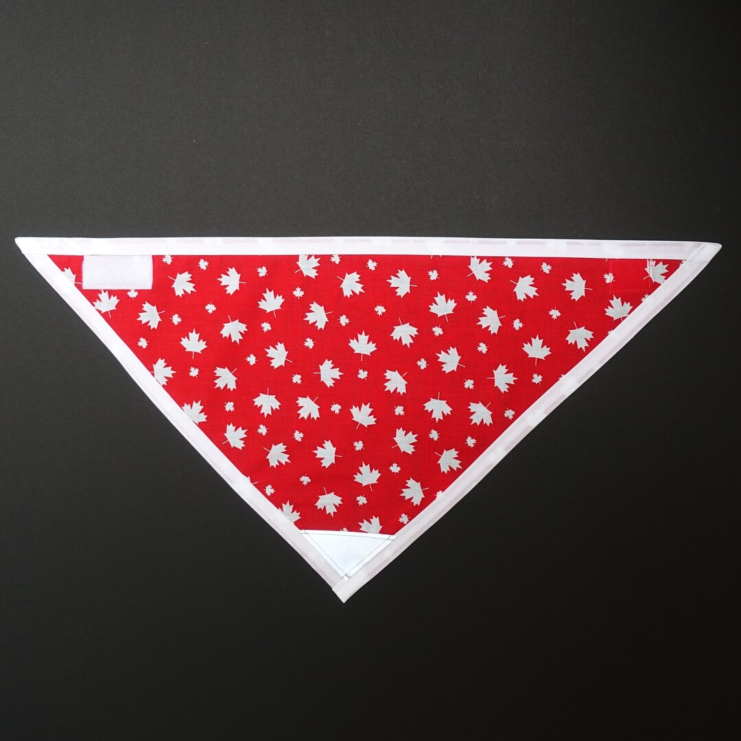 White Maple Leaf Patriotic Dog Bandana VELCRO® Brand Etsy Canada