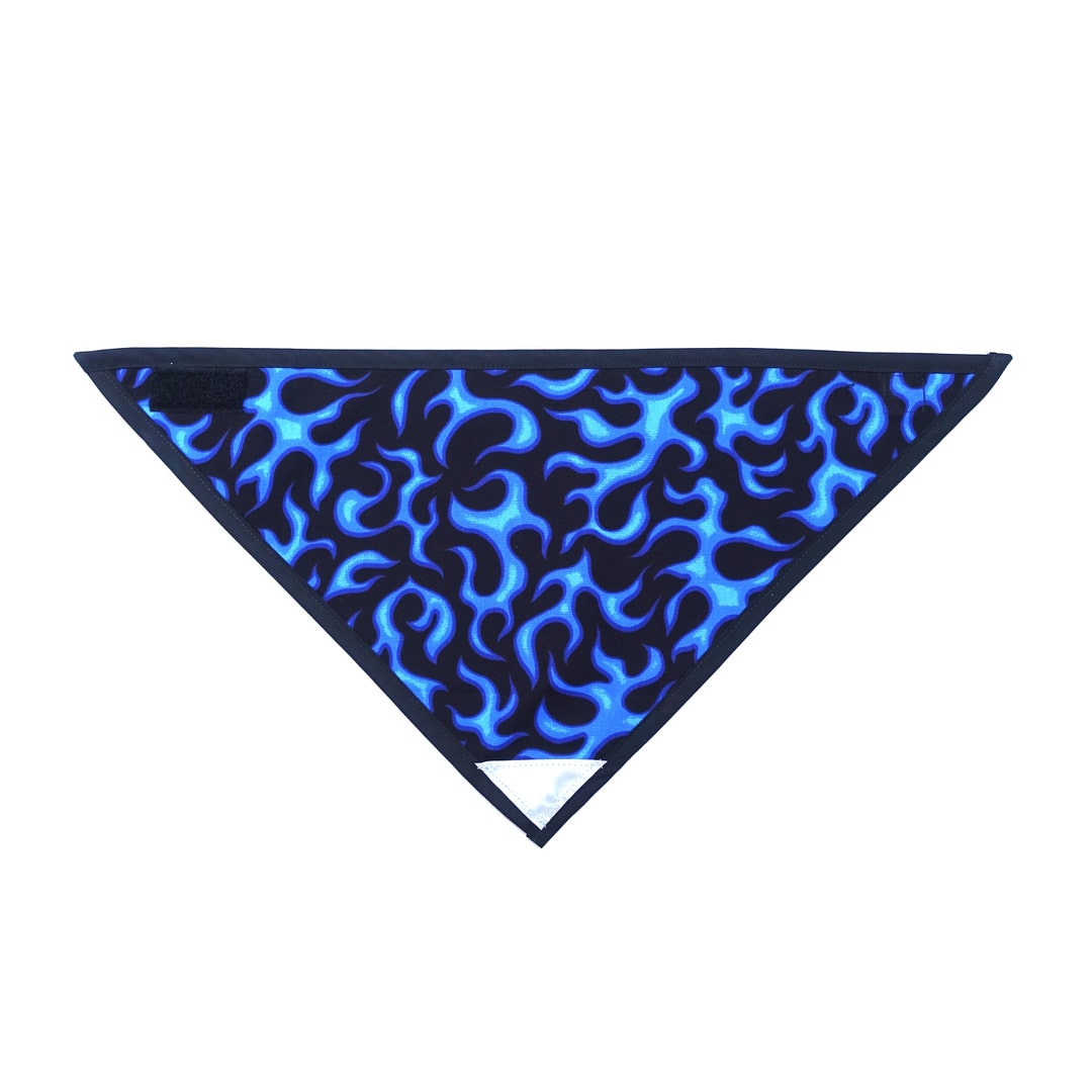 BLUE FLAMES Dog Bandana VELCRO® Brand Fastener Etsy