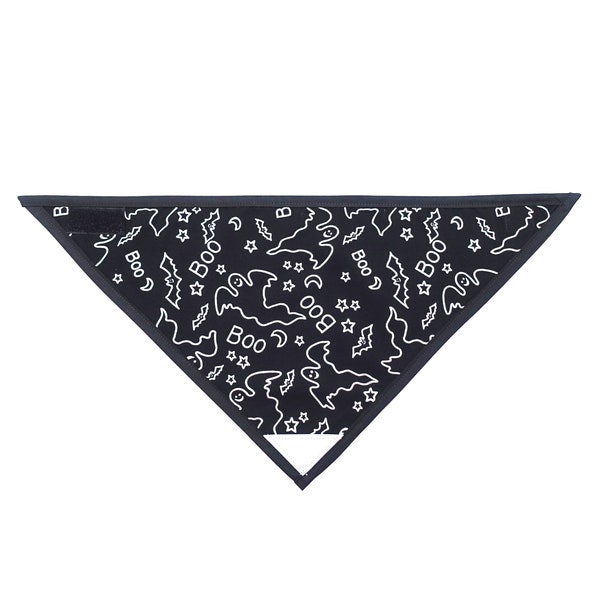 Glow in the Dark BLACK Halloween Dog Bandana