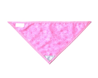 PINK SWIRLS Dog Bandana - VELCRO® Brand Fastener