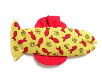 Organic Catnip Fish Toy: Cotton Blend Cat Kitten Gift