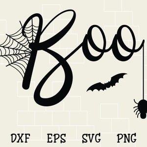 Funny Halloween Design, Dxf Eps Svg Png, Boo Digital Design, Gift For Halloween Decoration, Spiderweb Svg Design, Digital Instant Download