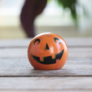 Halloween Peg Doll | Jack o'Lantern Peg Doll | Jack o'Lantern Ornament