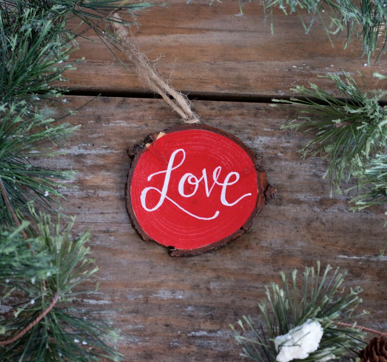 Custom Love Ornament Personalized Christmas Ornament Hand Etsy