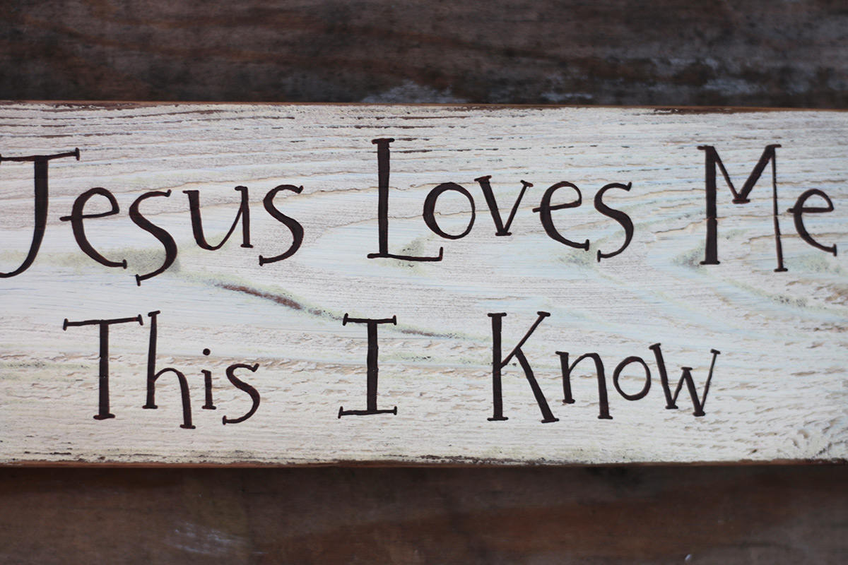 Jesus Loves Me Sign Hand Painted Primitive Rustic Wood Sign | Etsy