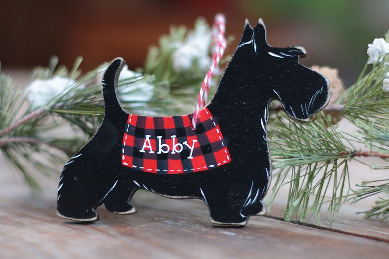 Scottish Terrier Ornament Personalized Christmas Ornament Etsy