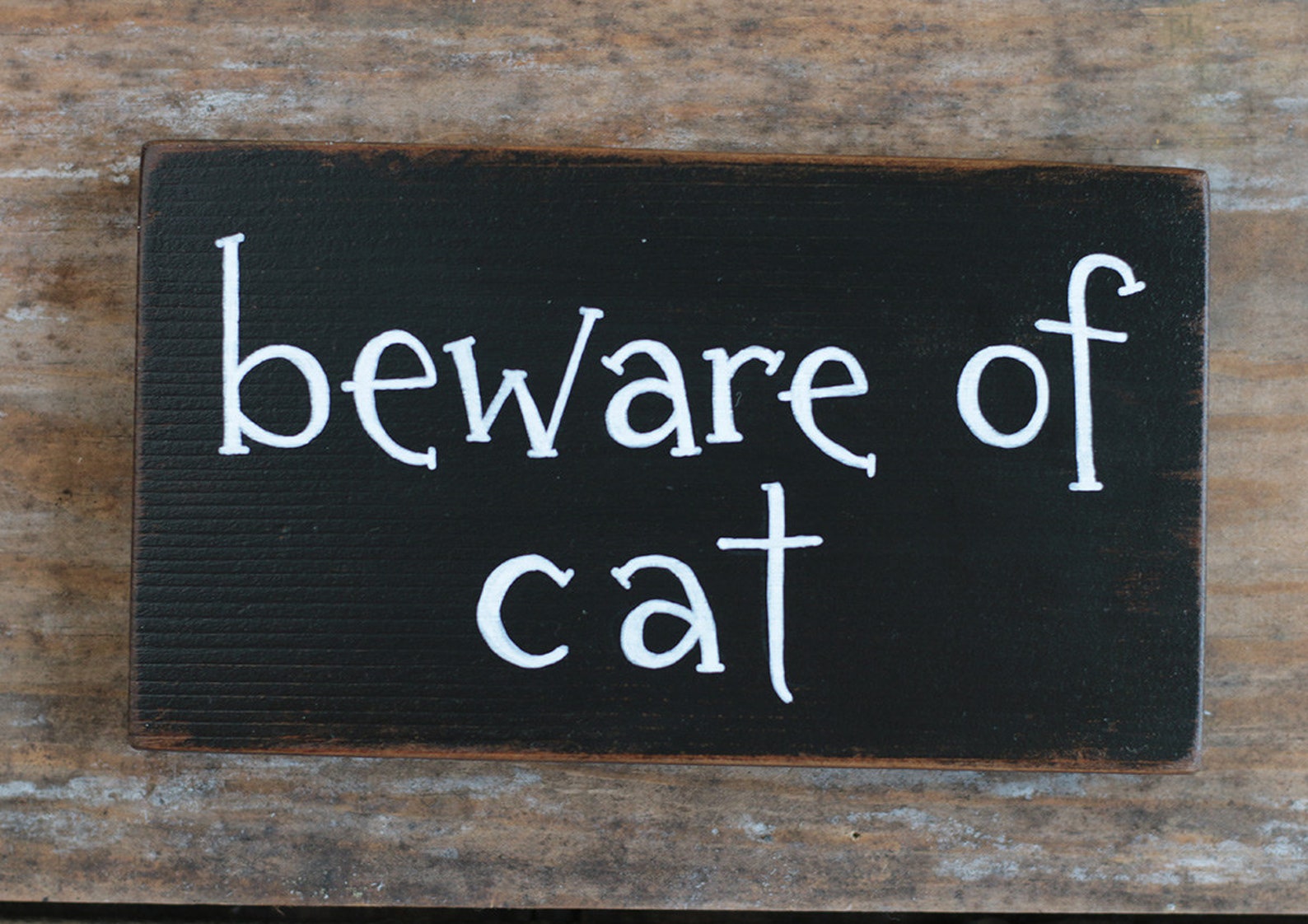 Beware of Cat Sign Custom Wood Sign Front Door Decor Custom | Etsy