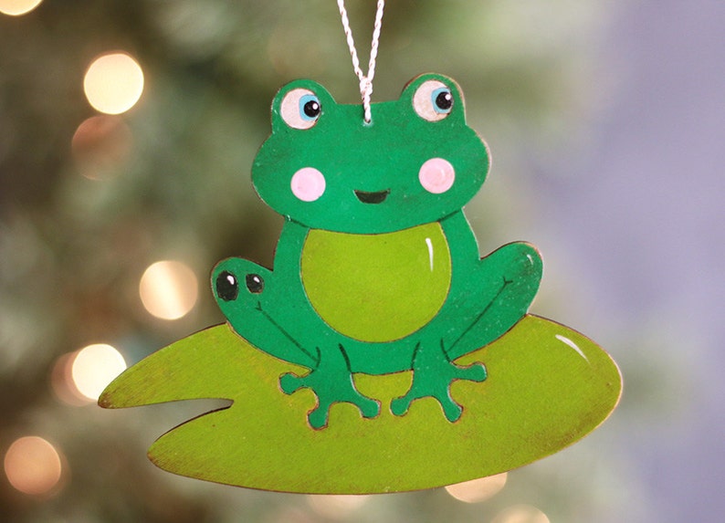 Personalized Frog Ornament Hand Painted Christmas Ornament Etsy