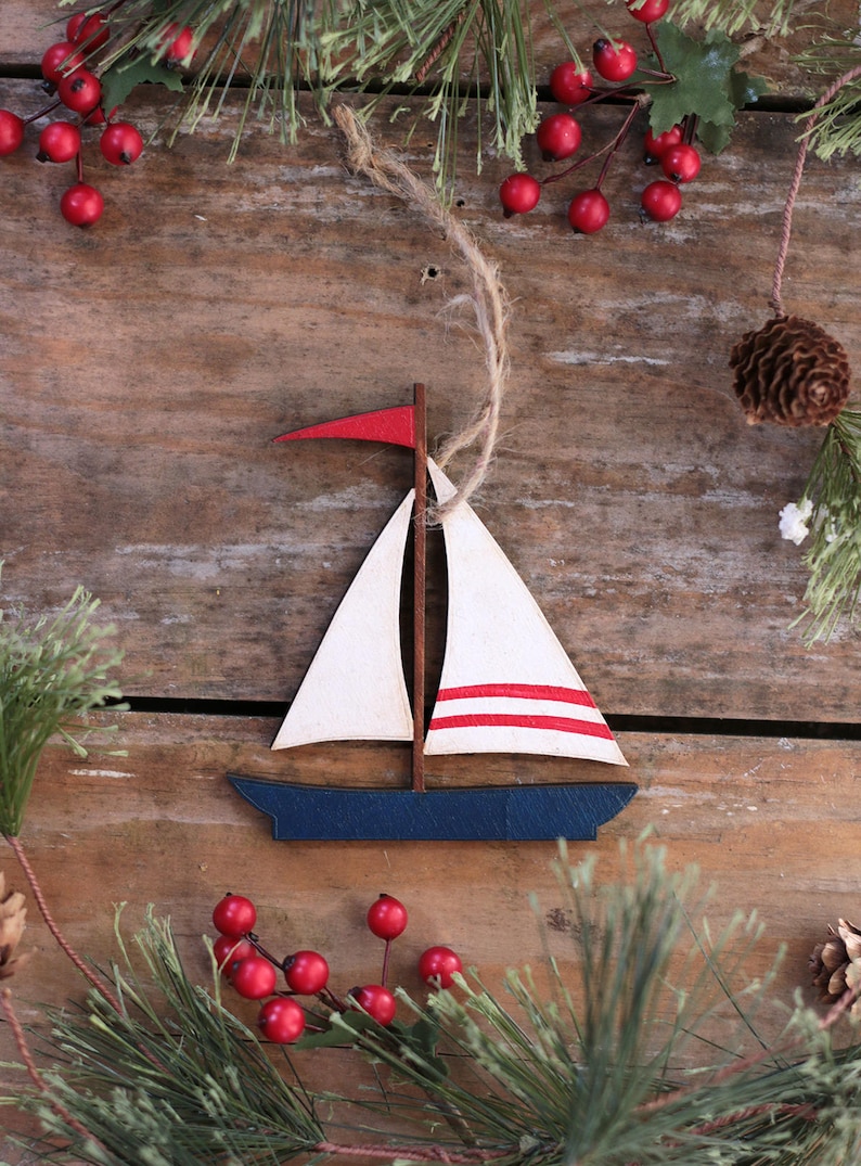 Sailboat Christmas Ornaments 
