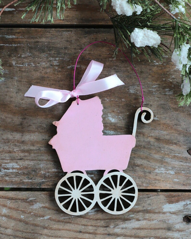 baby carriage ornament
