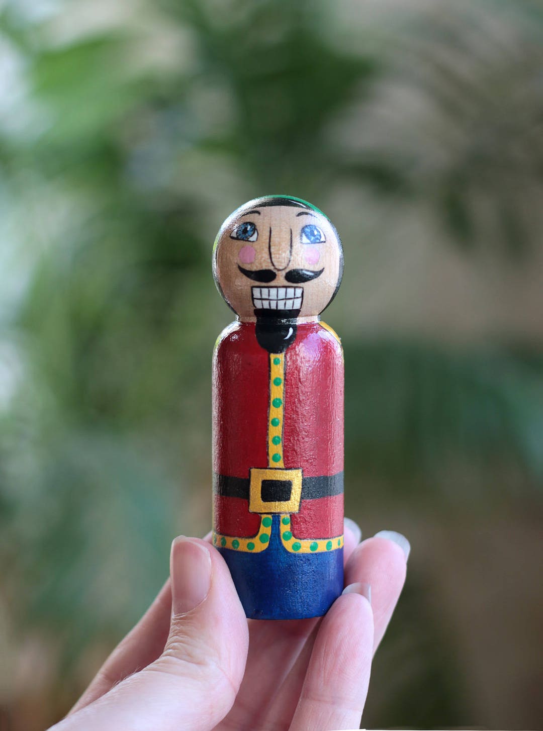 Christmas Peg Doll Nutcracker Peg Doll Hand Painted Etsy